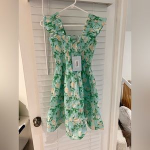 NWT Hill House Home size small, Elizabeth dress blue Roses, in original bag